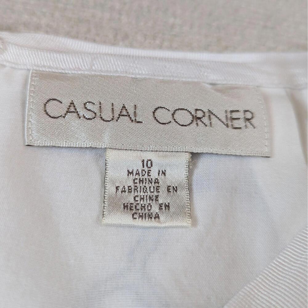 Vintage 90s Casual Corner cotton minimalist flower stitch short skirt - Picture 7 of 8